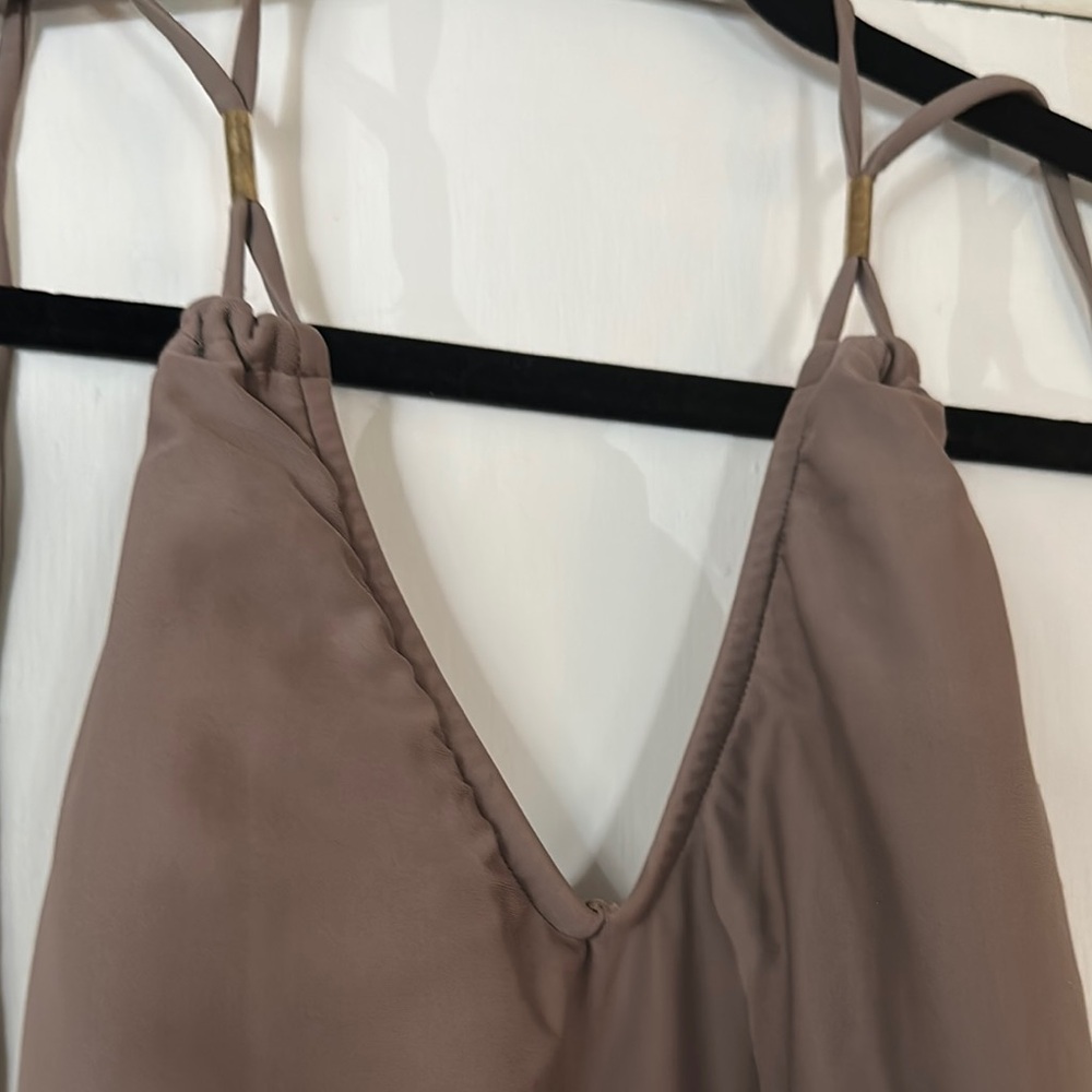 VENUS Taupe Swimsuit with Thin Straps - Picture 5 of 5